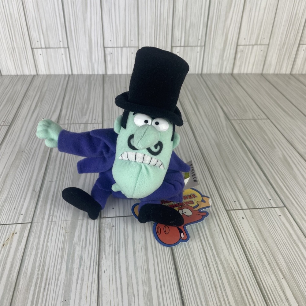 1999 SNIDLEY WHIPLASH  ADVENTURES OF‎ ROCKY & BULLWINKLE 8"  PLUSH STUFFINS